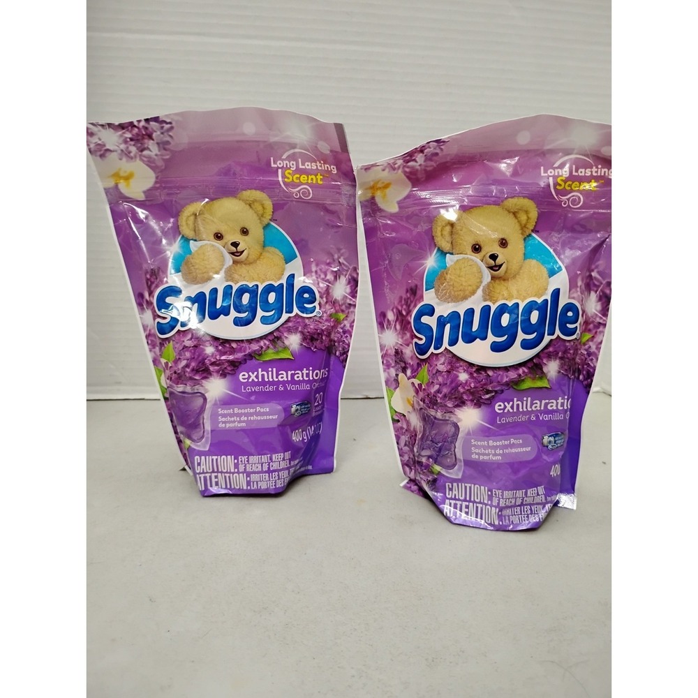 2 Snuggle Exhilarations Booster Pacs Lavender Vanilla Orchid Laundry 40Total NIP
